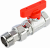 Кран шаровой FAR 3/4", ВР-"американка", красн. бабочка, хром